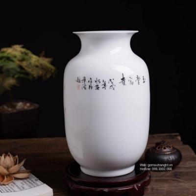 BÌNH VẼ TAY HỌA TIẾT CHIM – HOA